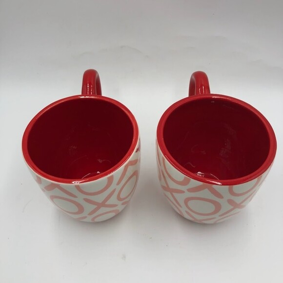 Coton Colors Oversized Ceramic Set of 2 Mugs by Laura Johnson Lipstick XOXO - Picture 8 of 12
